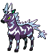 0523Zebstrika BW Shiny.gif (76 KB) Zebstrika's Pokémon Black Version and Pokémon White Version Shiny sprite