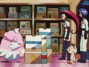 Blissey gives the food away