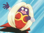 Jynx was seen battling Team Rocket. It froze them with an Ice Punch and sent them flying with a blizzard.