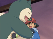 Ash and Snorlax