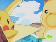 Raichu binded Pikachu and uses Hyper Beam