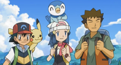 Ash with his Sinnoh and Original companion