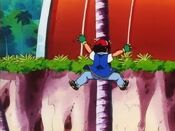 Ash bangs into a tree