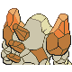 Regirock's Generation IV back sprite