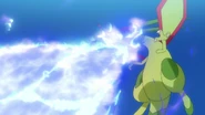 Dragon Breath being used by Goh's Flygon.