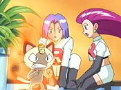 Meowth swears to join Jessie to defeat the trainer's Persian