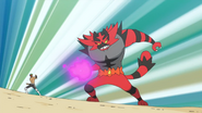Throat Chop being used by Professor Kukui's Incineroar.