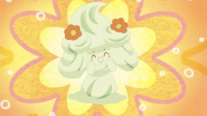 Matcha Cream Alcremie in the anime.