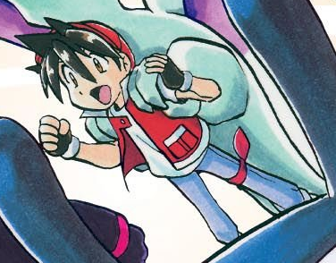 Red, Pika, and Vee from Pokemon Adventures (artist unknown)