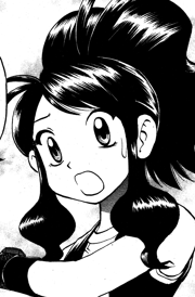 White without her hat.