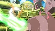 Naganadel against Tapu Koko in their battle.
