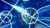 Oshawott opens his eyes and uses Razor Shell