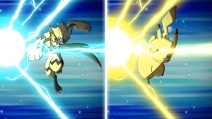 Dia's Zeraora using Gigavolt Havoc.