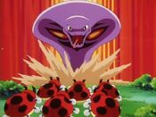 Arbok scares Ledyba