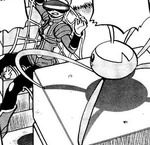 When Celosia arrived to take X's Mega Ring, Viola had Surskit trap Celosia with Sticky Web.