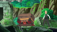 Cilan's Crustle using Rock Slide