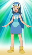 Dawn in Piplup costume