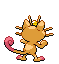 Meowth's Shiny back sprite