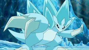 Alolan Sandslash in the anime.