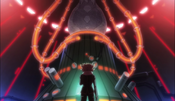 Lysandre watches the pillar