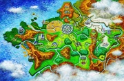 Overview artwork of Kalos for Pokémon Omega Ruby and Pokémon Alpha Sapphire
