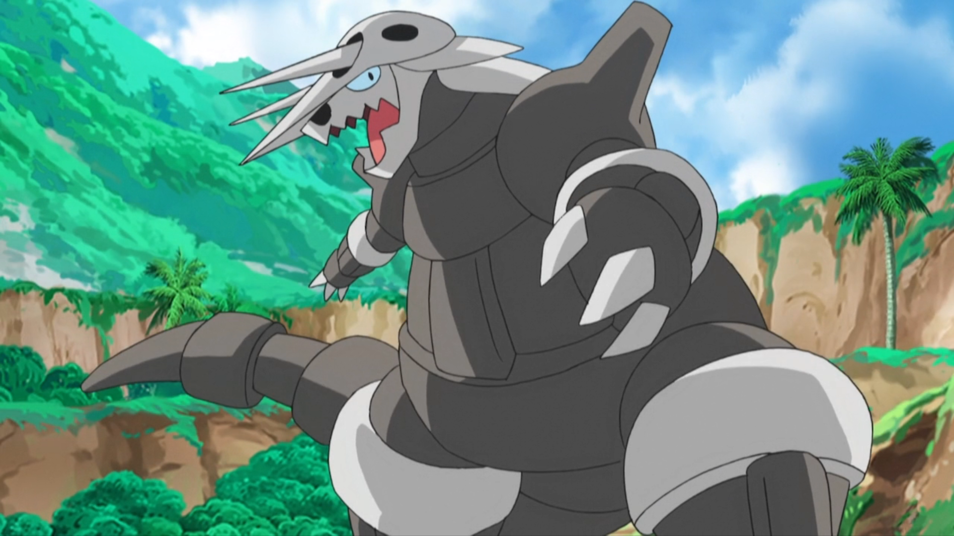 This Aggron is a Steel/Rock-type Pokémon owned by Gozu. 