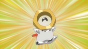 As Meltan reunited with its hex nut, albeit with its color tone changed