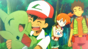 Ash and Larvitar flashback