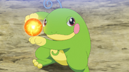 Focus Blast being used by Misty's Politoed.
