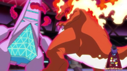 Battling Leon's Charizard in its Gigantamax state