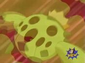 Cacnea gets burned by Typhlosion's Flame Wheel