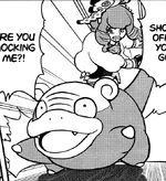 Klara used Galarian Slowpoke to battle Casey.