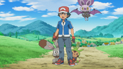 Ash has caught up with Chespin and Bunnelby