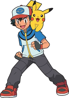 Ash anime Black & White