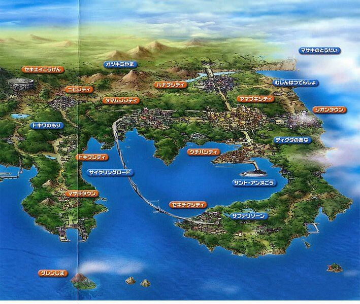 Pokemon Johto Kanto Map Kanto | Pokémon Wiki | Fandom