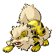 Arcanine's Pokémon Diamond Version and Pokémon Pearl Version Shiny sprite