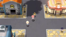 Jubilife City in Pokémon Brilliant Diamond and Pokémon Shining Pearl