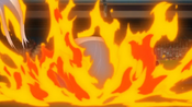 Charizard emits fire to release itself