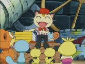Meowth promises to deliver a pizza if they do good