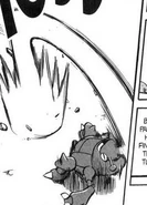 Megahorn being used by Greta's Heracross.