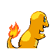 Charmander's Generation IV Shiny back sprite