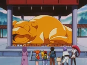 The Golden Slowpoke statue