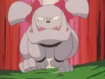 This Snubbull was a recurring character until it evolved into Granbull. She wore 2 pink ribbons.