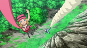 Greninja and Froakie save Serena and Clemont