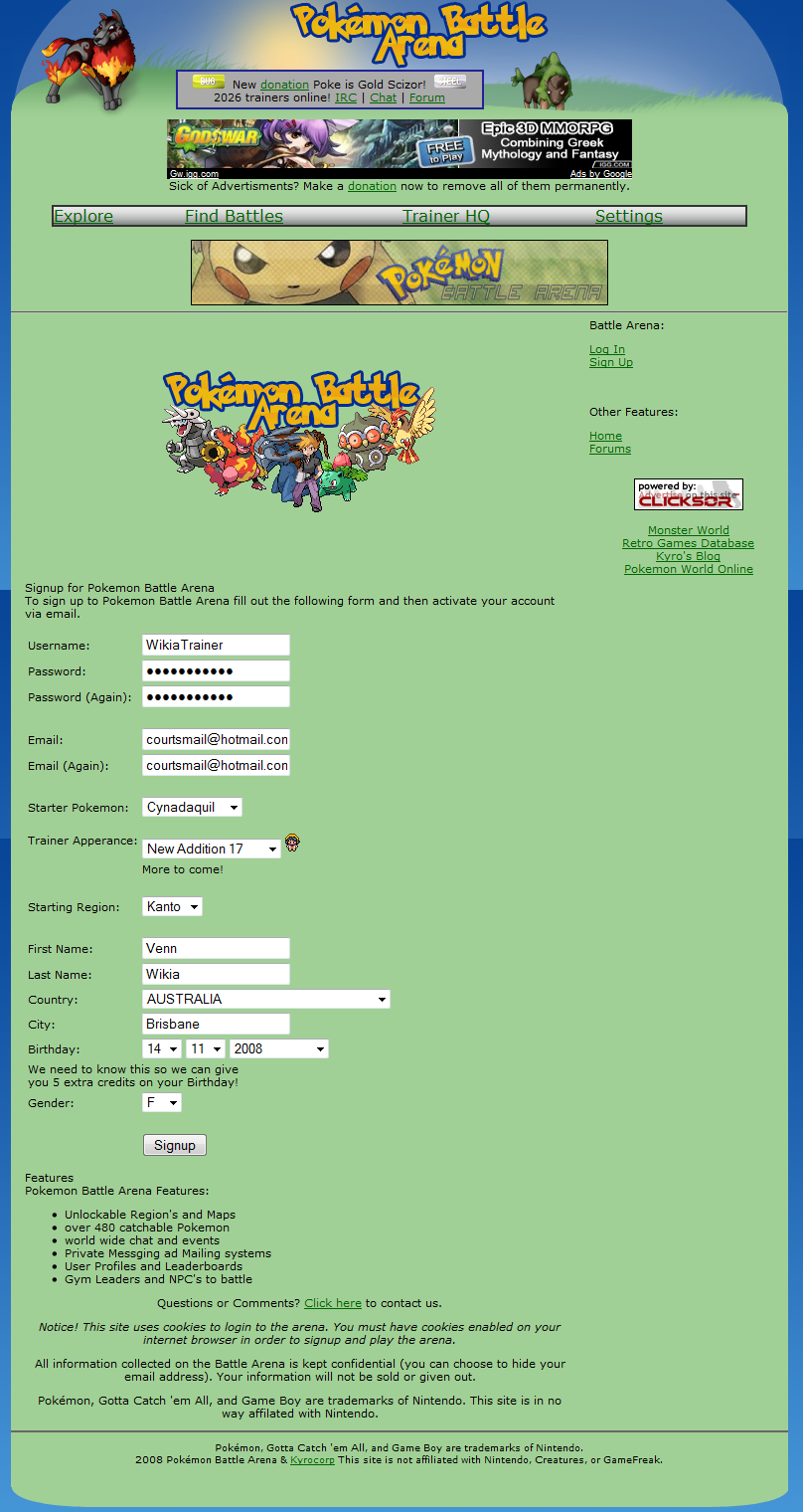 Forum gratis : PokemonOnline