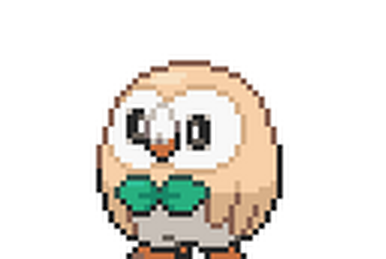 Pokemon Rowlet Pixel Art – BRIK