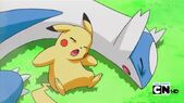 Latios and Pikachu are defeated