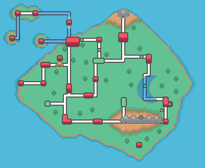 The Hoenn Region as depicted in Pokemon Emerald - Maps on the Web