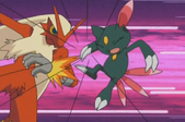 Using Quick Attack against Team Flare Grunt's Sneasel