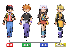 pokemon red and green and blue